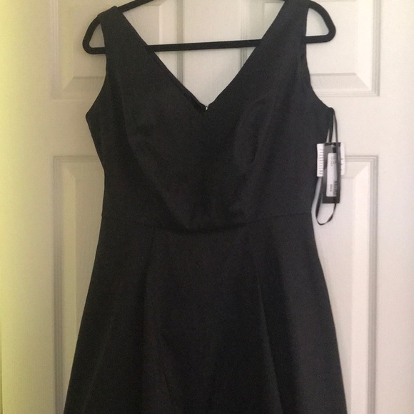 Black Betsy Adam Lace Trim High Low Gown - Picture 4 of 8